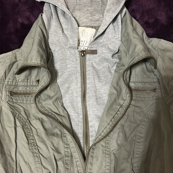 Full Tilt Army Green Aviator Jacket - Picture 15 of 16